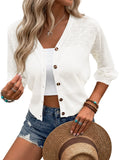 usvara Womens Short Sleeve Sheer Cardigans