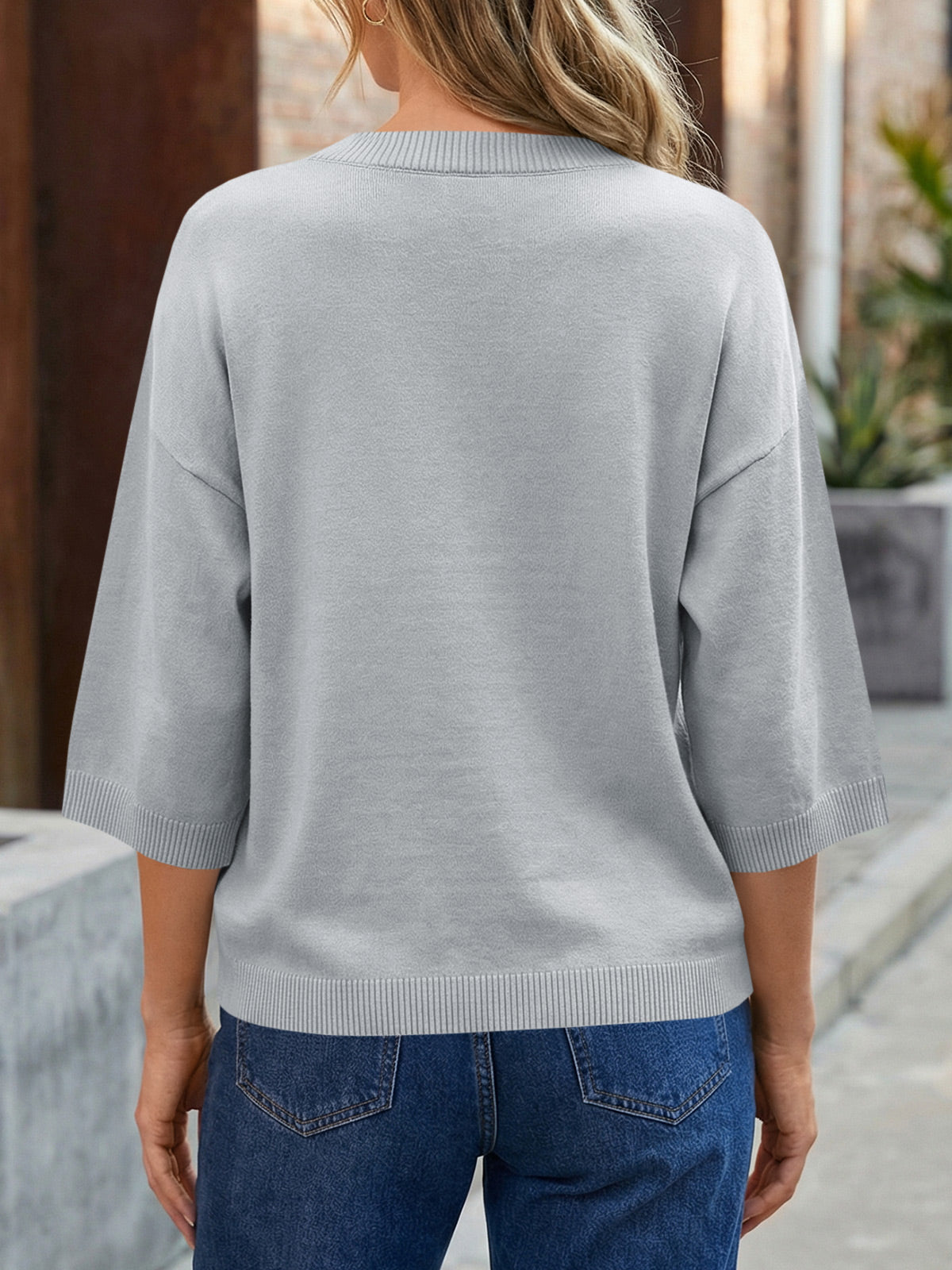usvara Womens Short Sleeve Button Down Cardigan