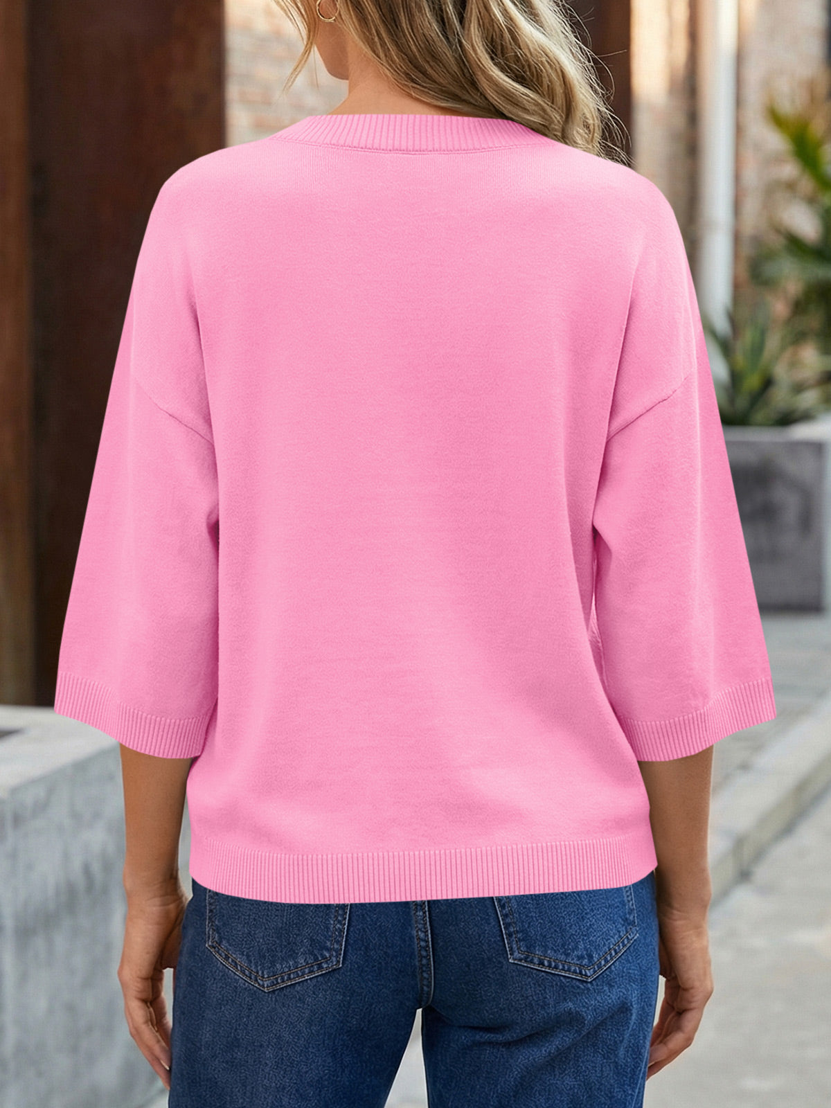 usvara Womens Short Sleeve Button Down Cardigan