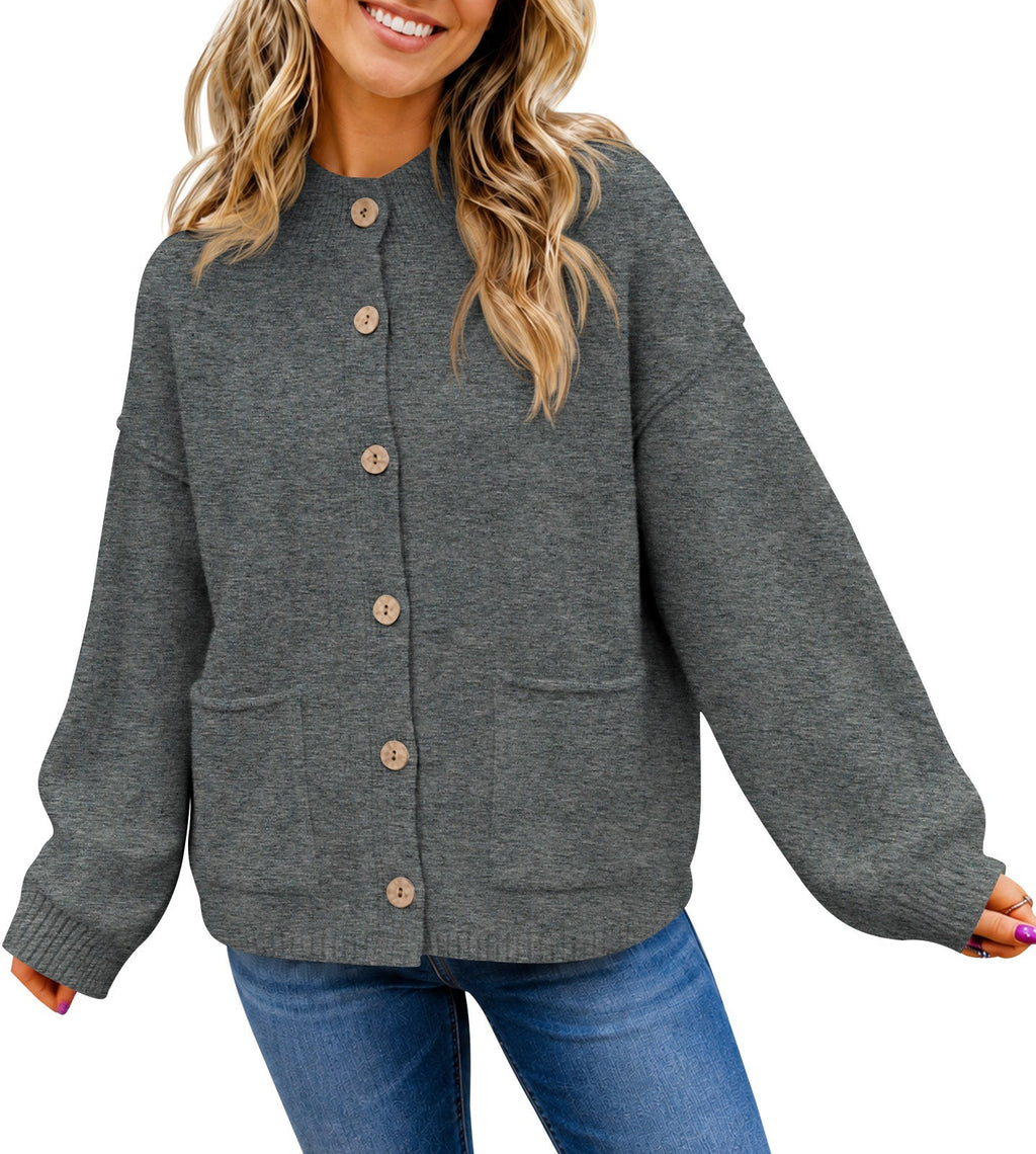 usvara Women Button-Up Knit Cardigan with Pockets