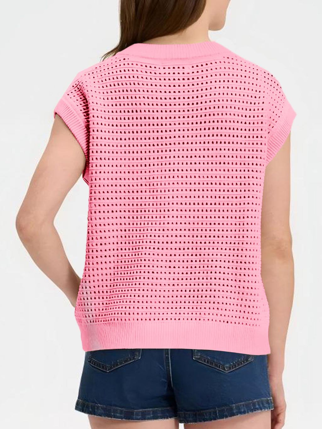usvara Womens Short Cap Sleeve Sweater Vest