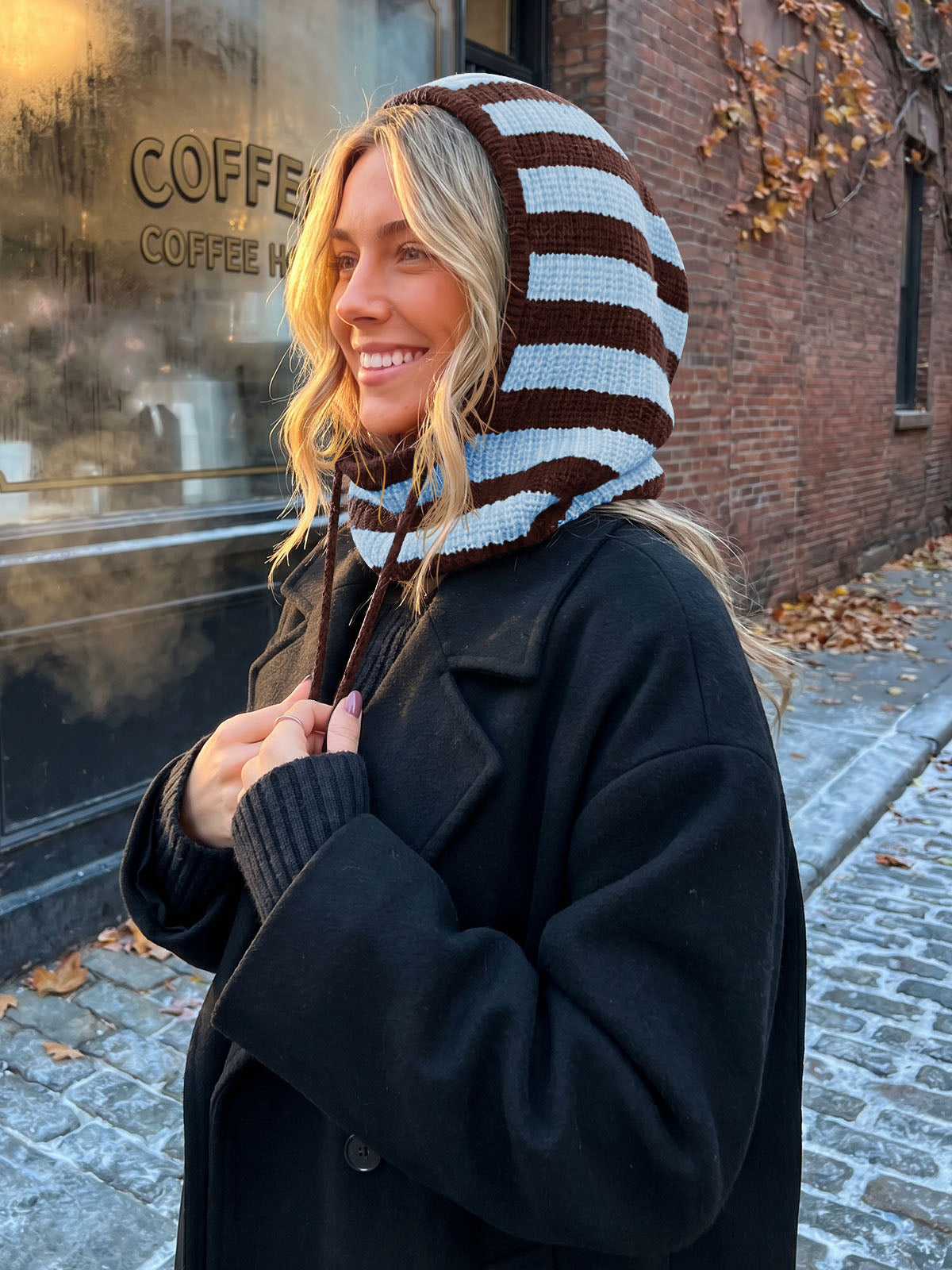 usvara Women Knit Balaclava Drawstring