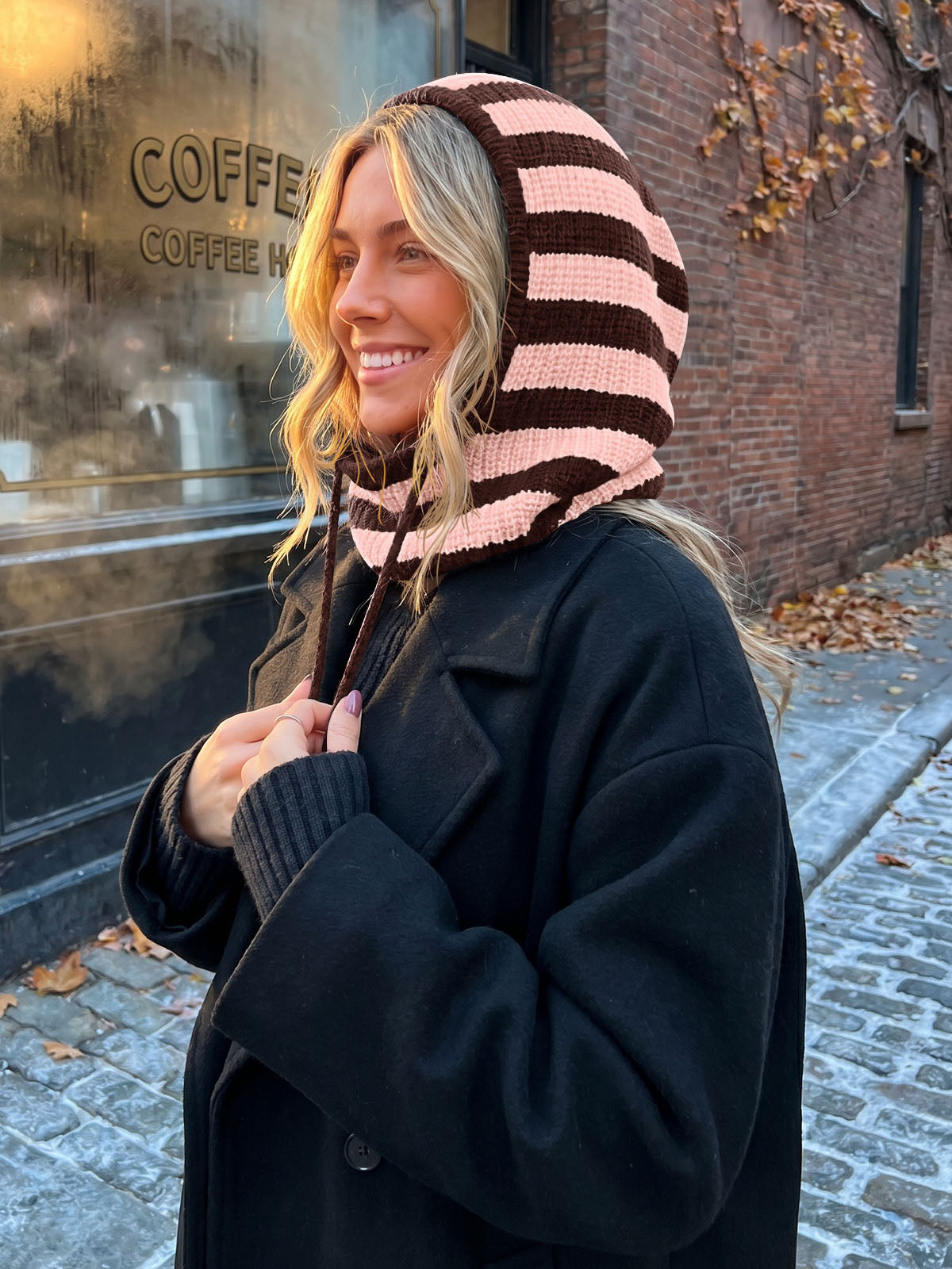 usvara Women Knit Balaclava Drawstring