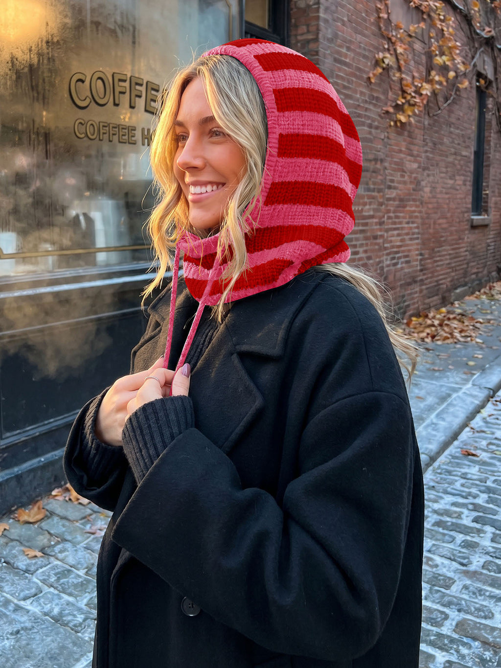 usvara Women Knit Balaclava Drawstring