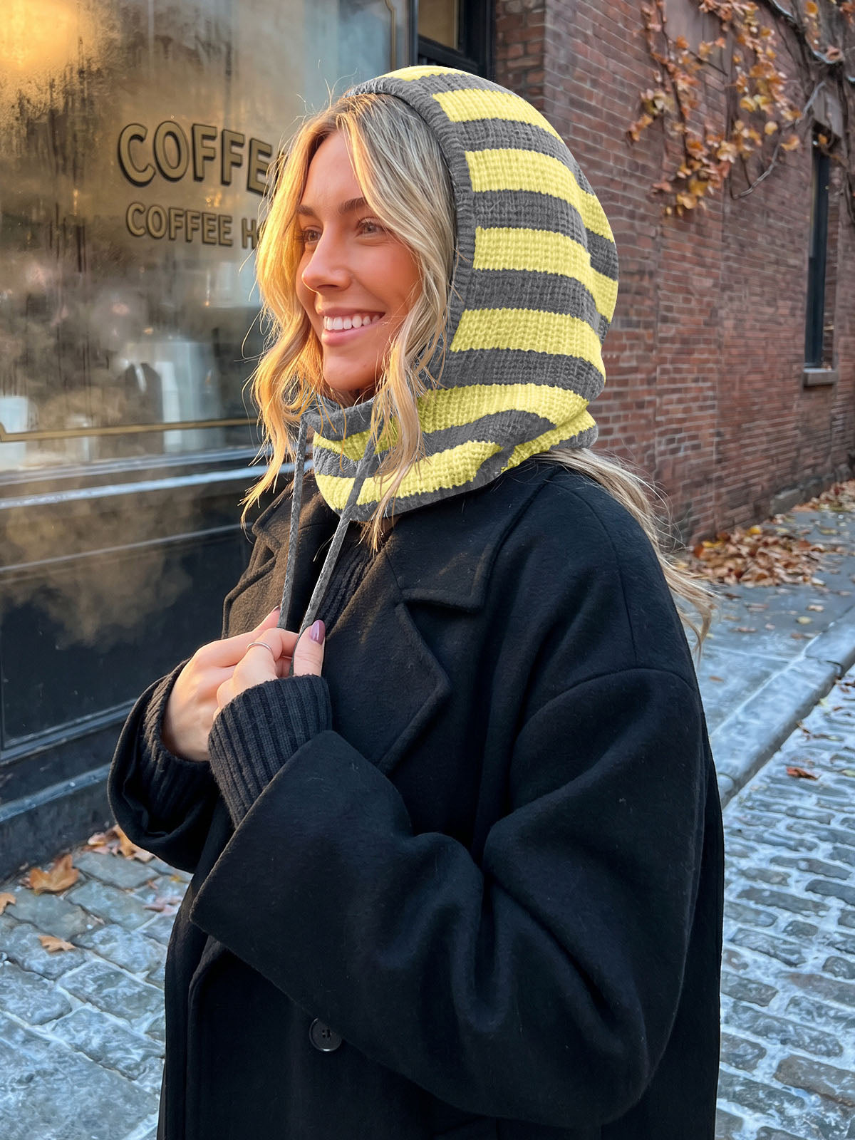 usvara Women Knit Balaclava Drawstring
