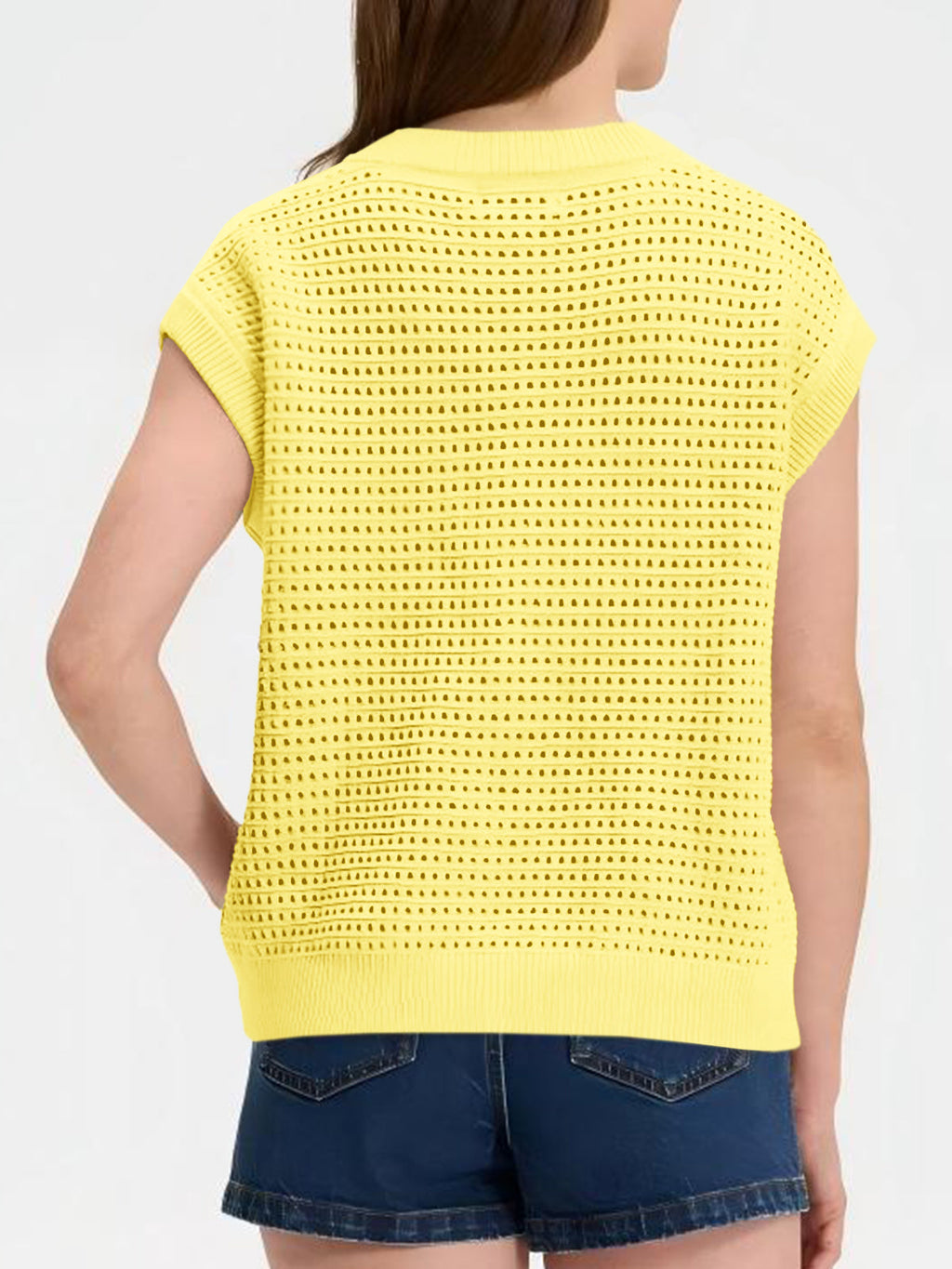 usvara Womens Short Cap Sleeve Sweater Vest