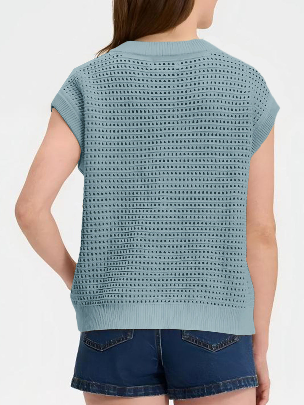 usvara Womens Short Cap Sleeve Sweater Vest