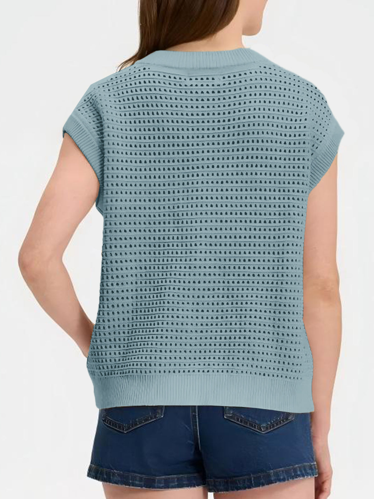 usvara Womens Short Cap Sleeve Sweater Vest
