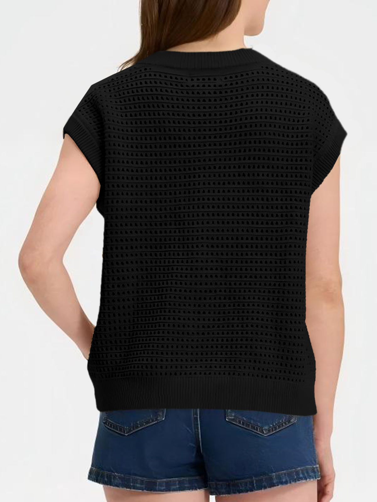 usvara Womens Short Cap Sleeve Sweater Vest