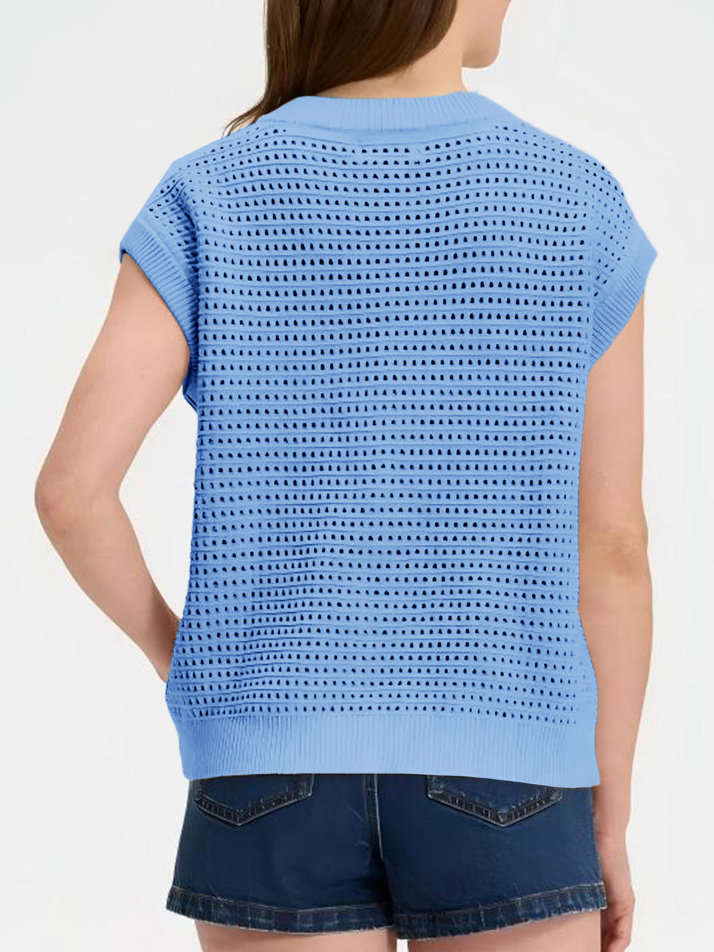 usvara Womens Short Cap Sleeve Sweater Vest