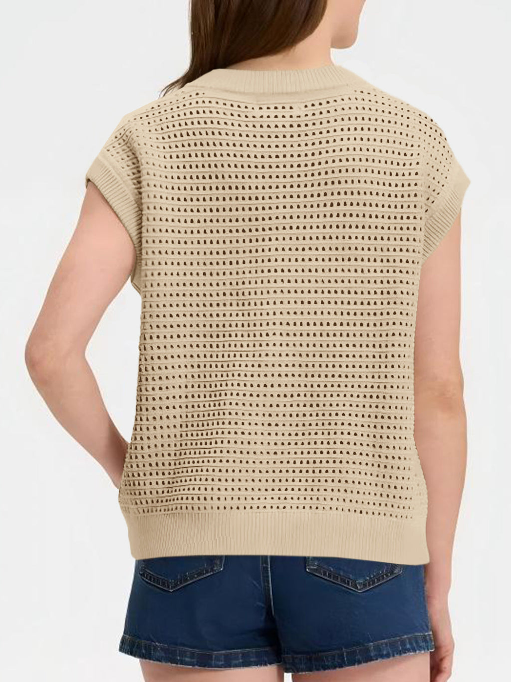 usvara Womens Short Cap Sleeve Sweater Vest
