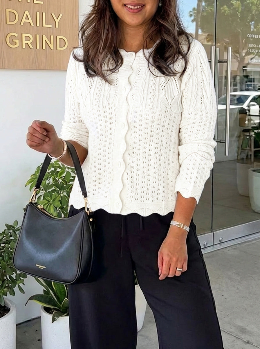 usvara Womens Crochet Cotton Knit Cardigans