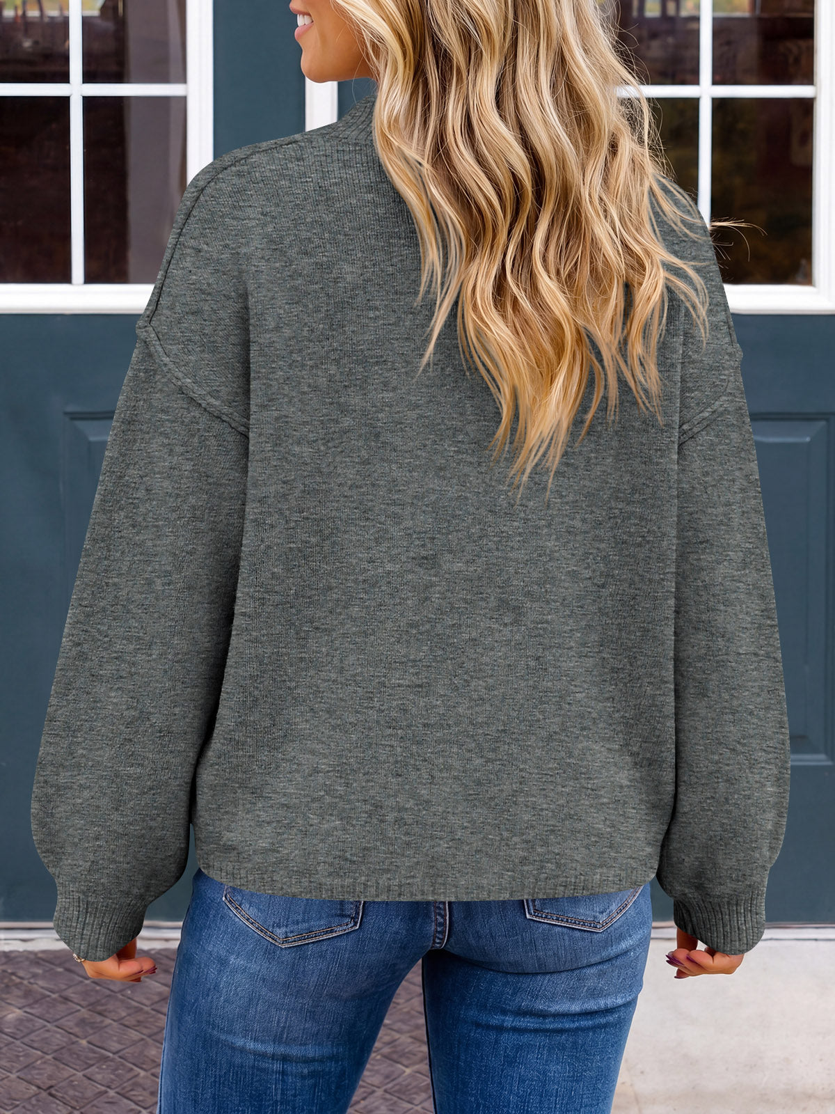 usvara Women Button-Up Knit Cardigan with Pockets