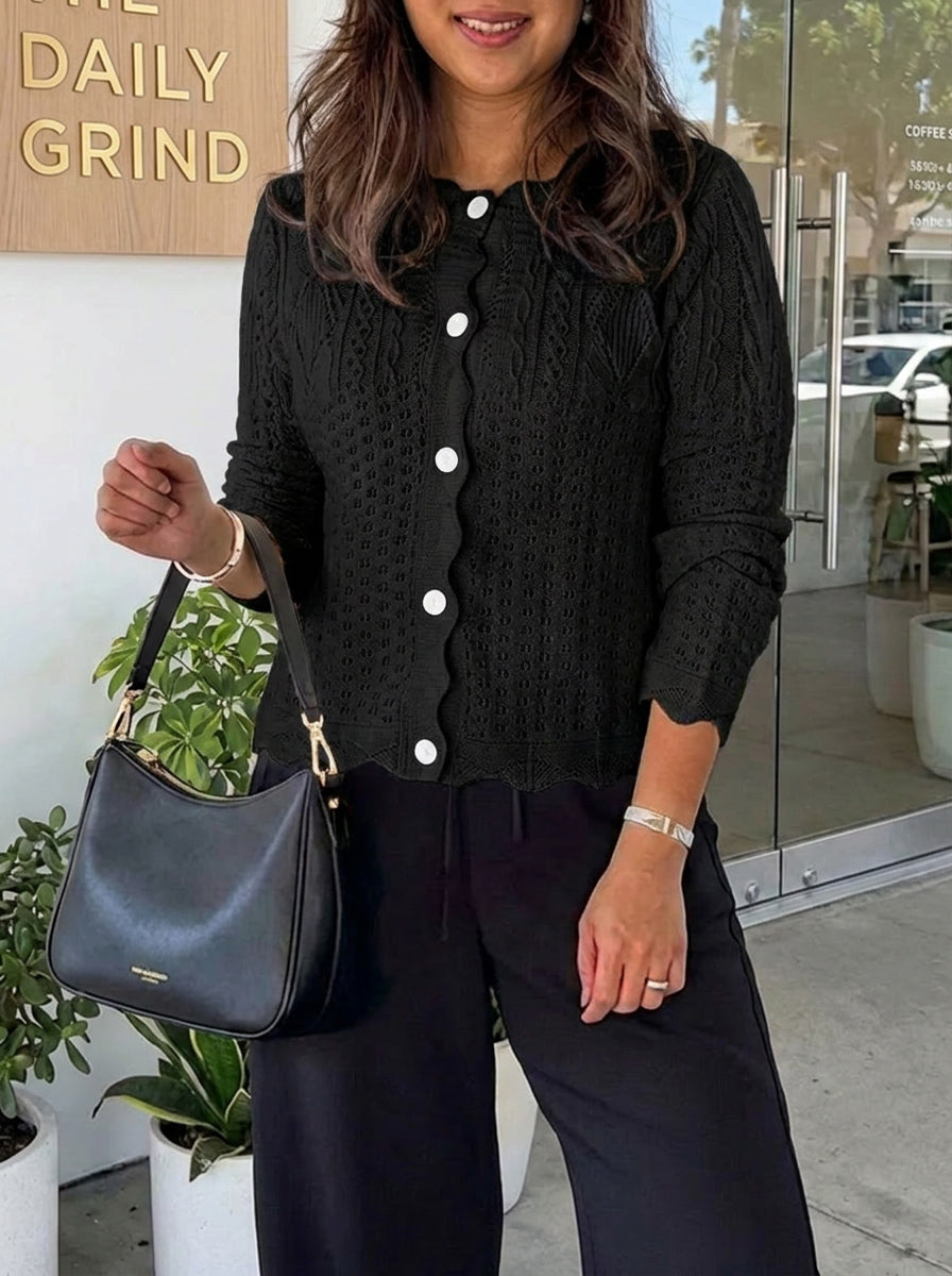 usvara Womens Crochet Cotton Knit Cardigans