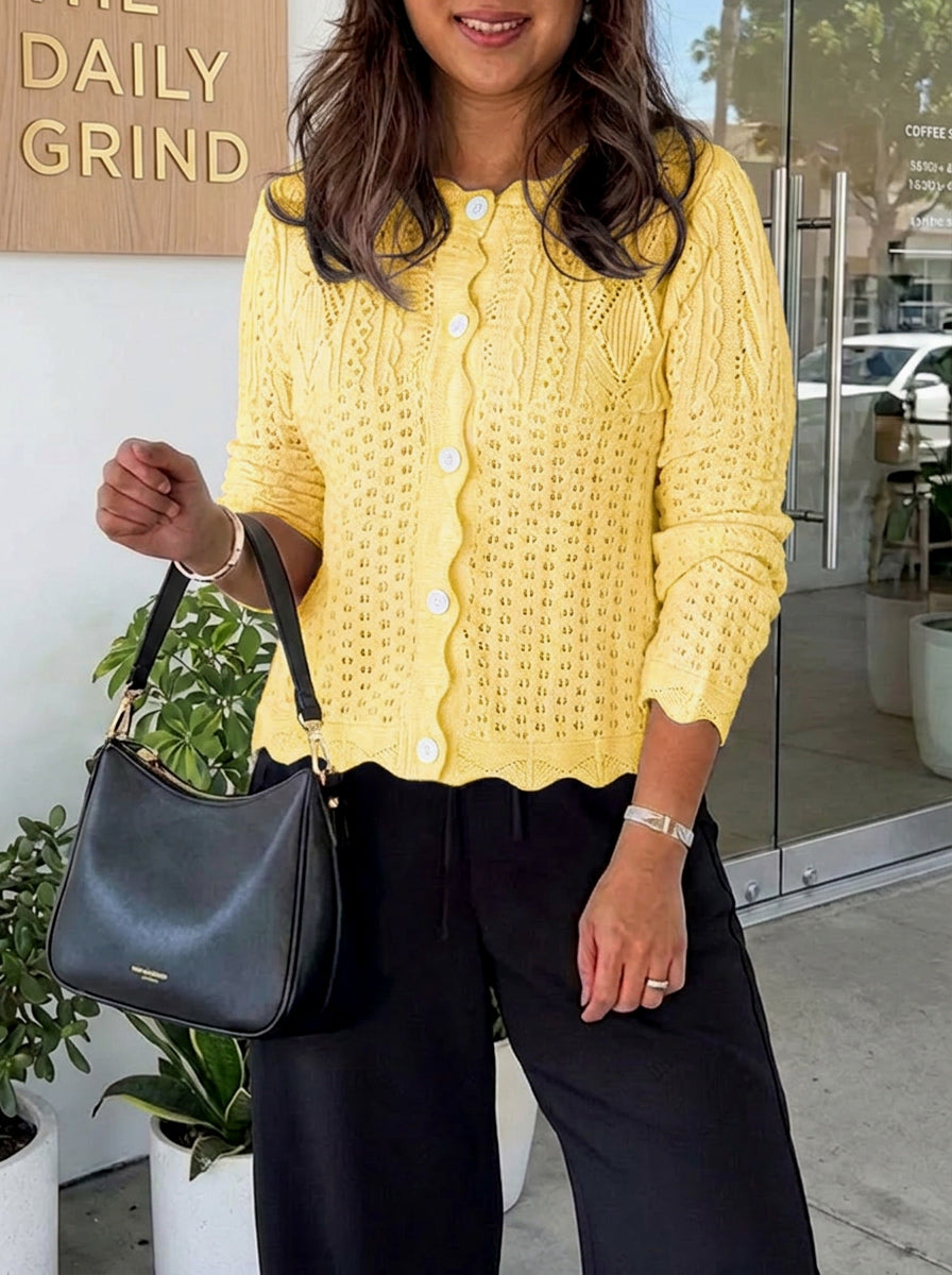usvara Womens Crochet Cotton Knit Cardigans