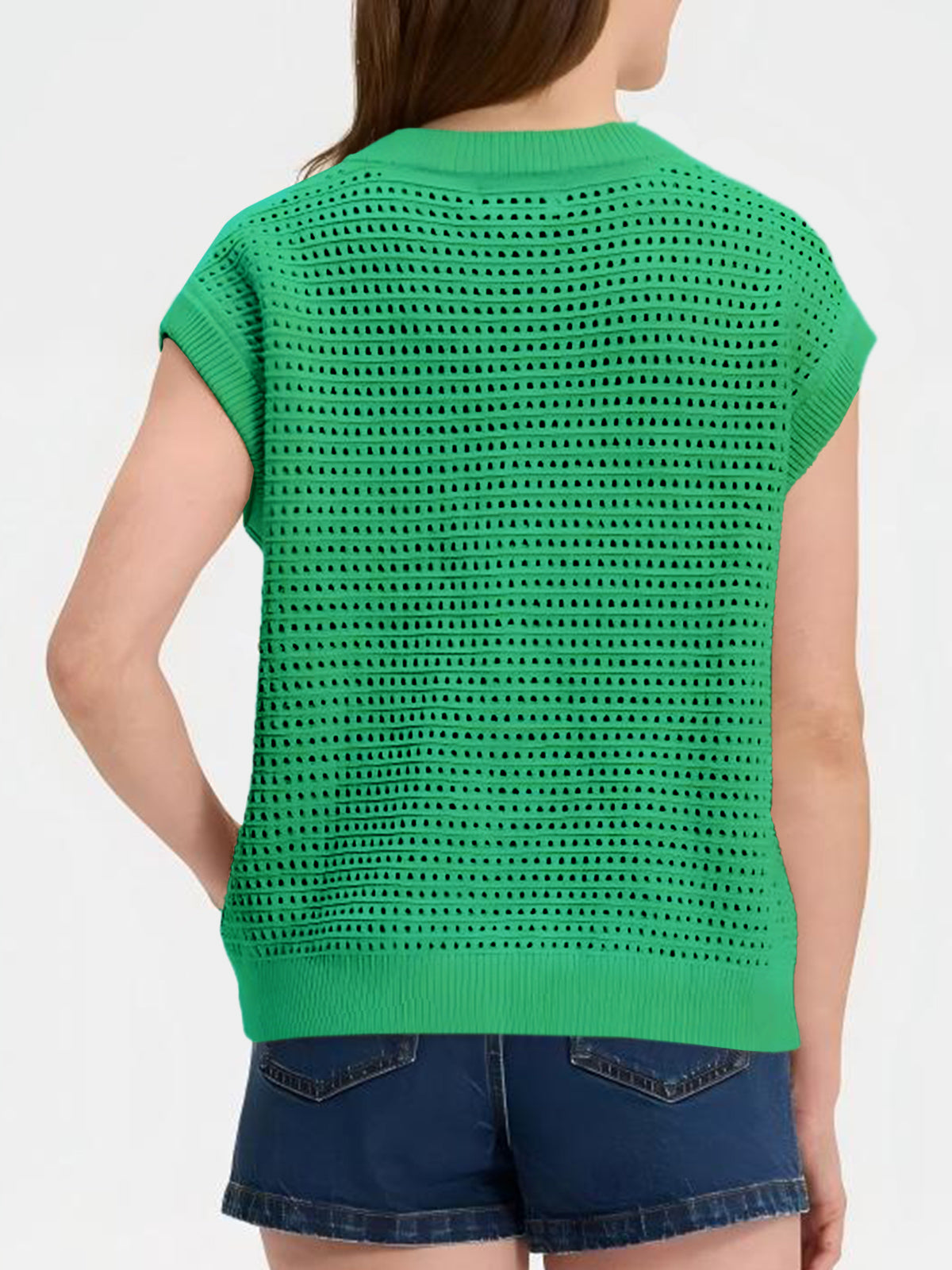 usvara Womens Short Cap Sleeve Sweater Vest