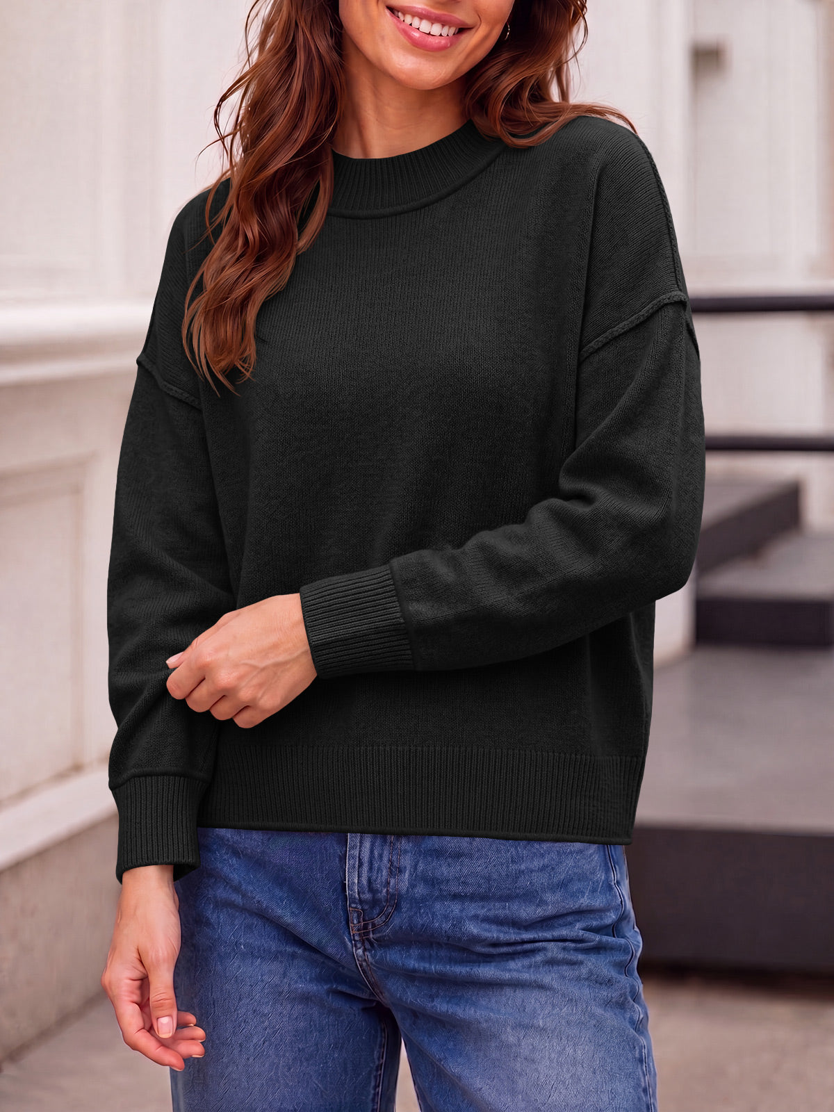 usvara Womens Cropped Knit Tops