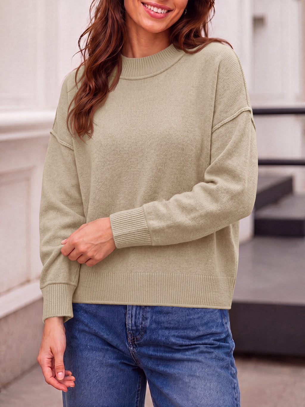 usvara Womens Cropped Knit Tops