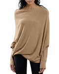 usvara Womens Boat Neck Oversized Knit Sweater