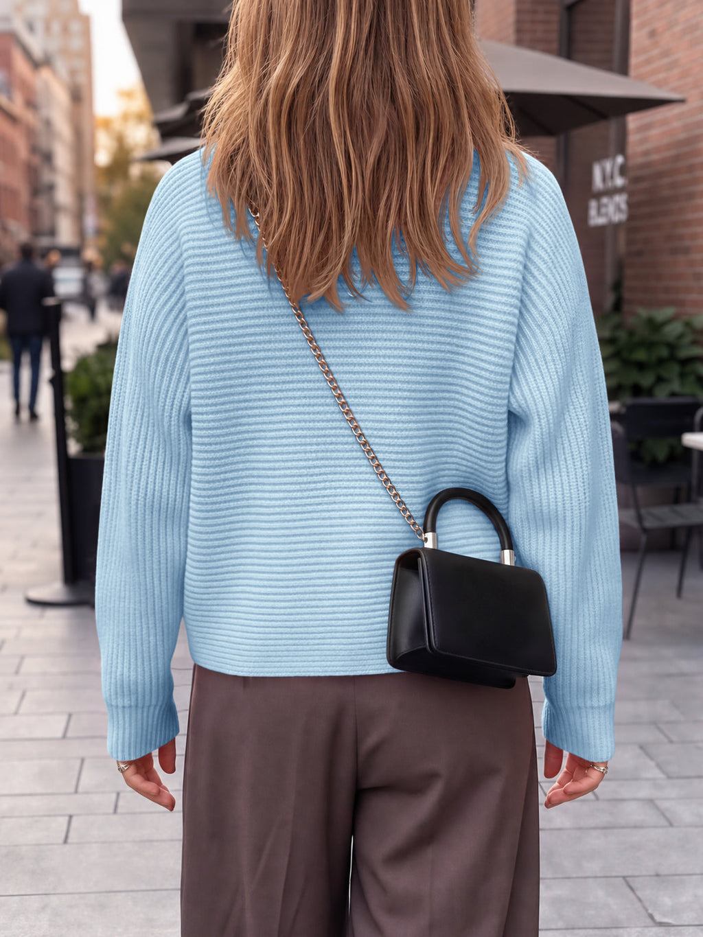 usvara Womens Mock Neck Button Cardigan