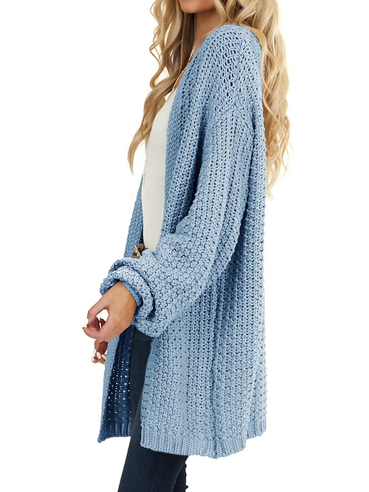usvara Womens Oversized Open Front Knit Cardigan