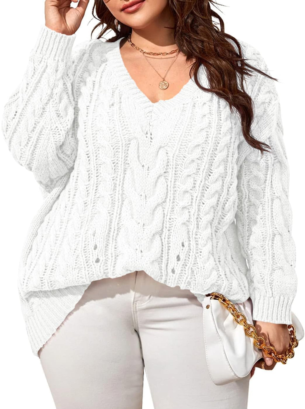 usvara Womens Plus Size Sweater