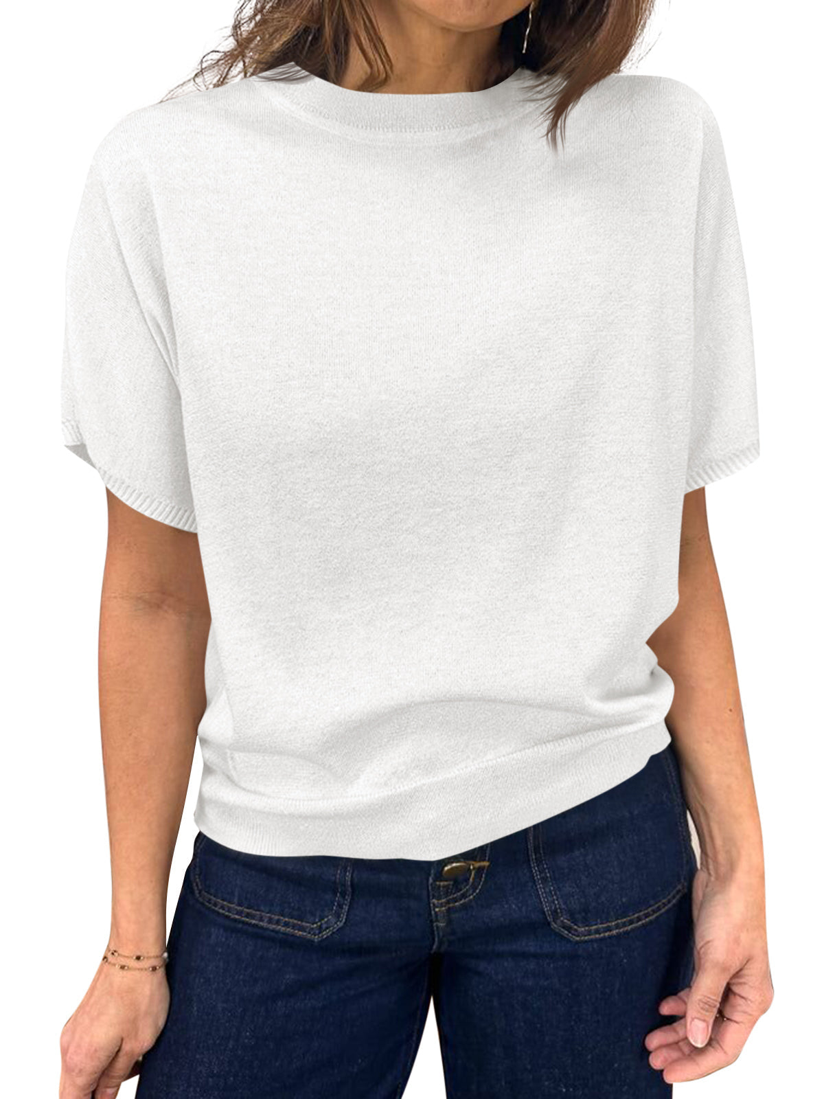 usvara Women's Crew Neck Knit Sweater