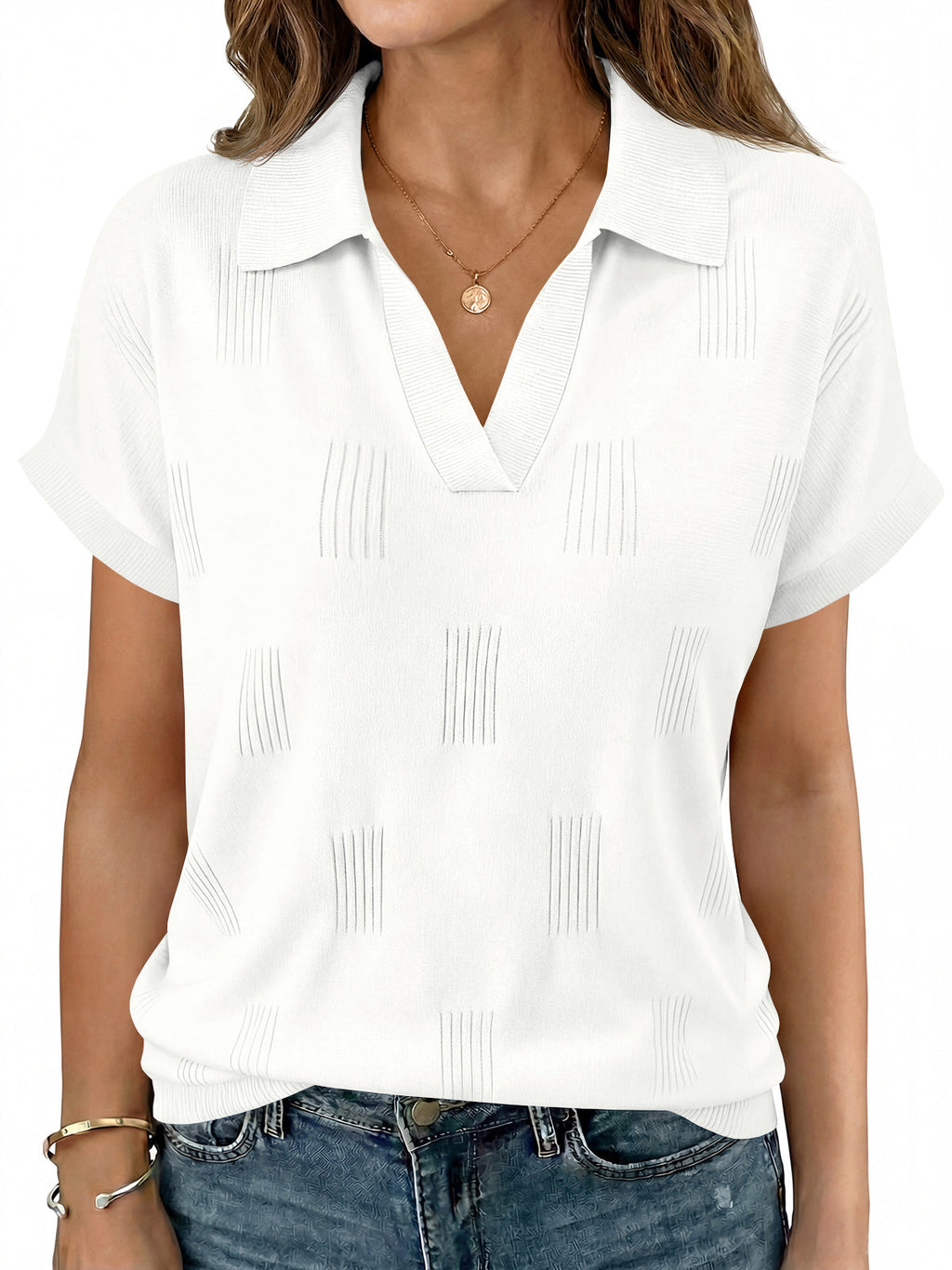 usvara Womens Cap Sleeve V Neck Shirt