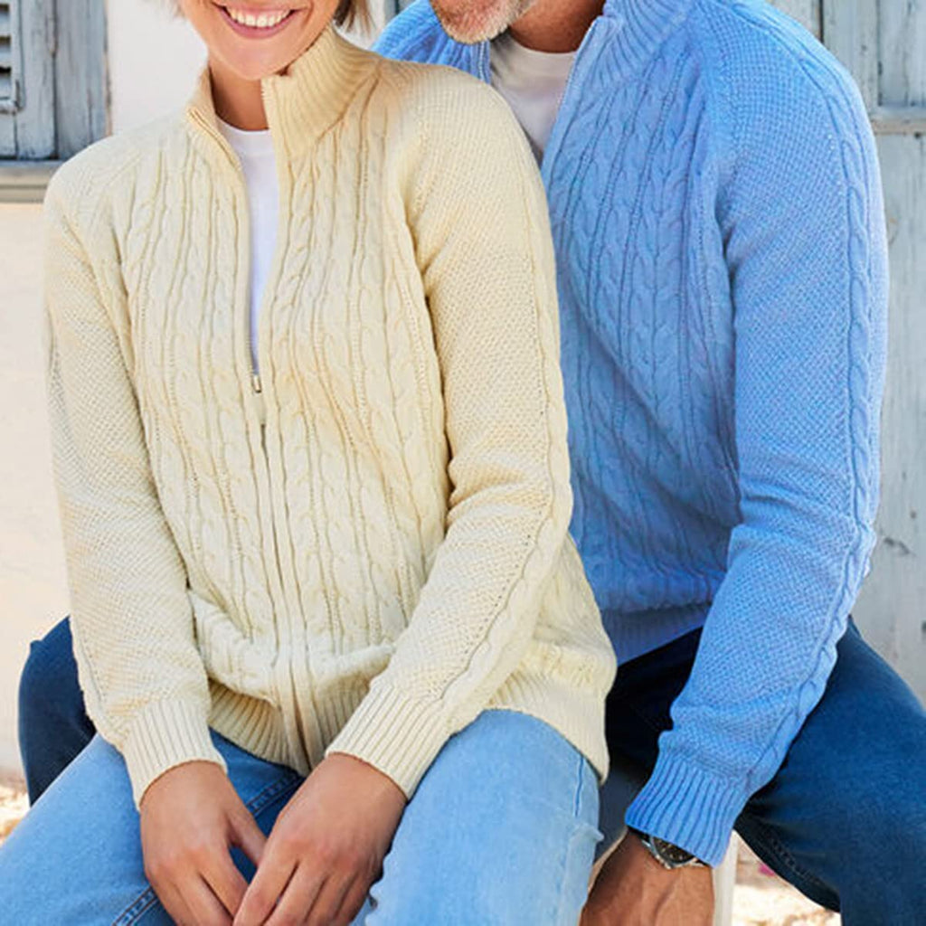 usvara Women Cable Knit Cardigan