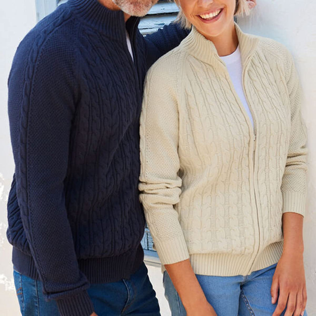 usvara Women Cable Knit Cardigan