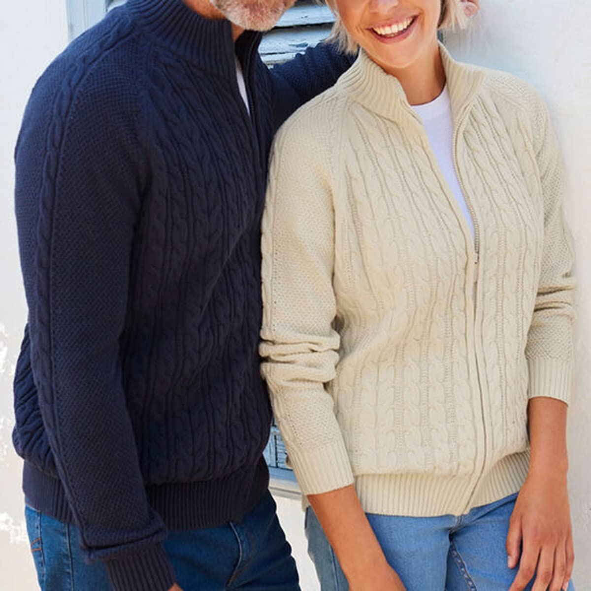 usvara Women Cable Knit Cardigan