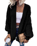 usvara Womens Chunky Cable Knit Cardigan