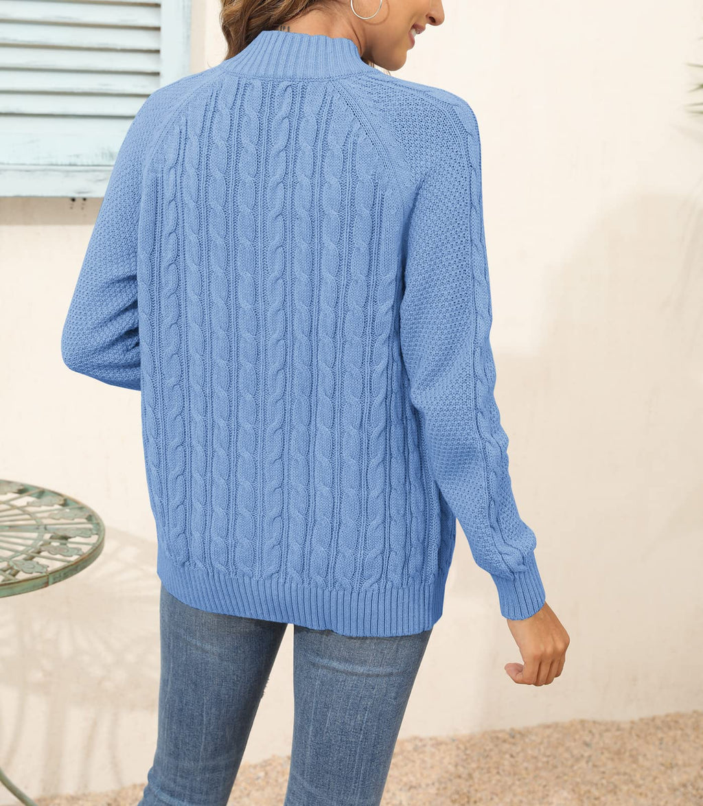 usvara Women Cable Knit Cardigan
