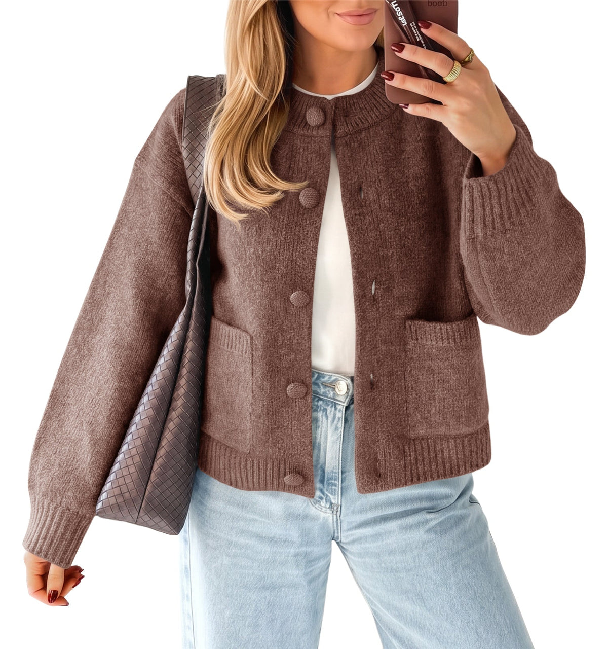 usvara Womens Casual Knit Button Up Cardigans