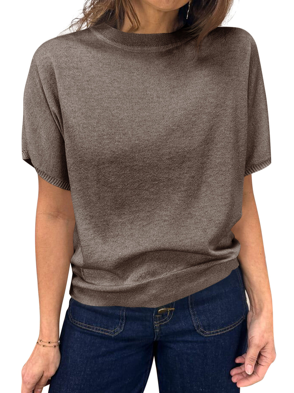 usvara Women's Crew Neck Knit Sweater