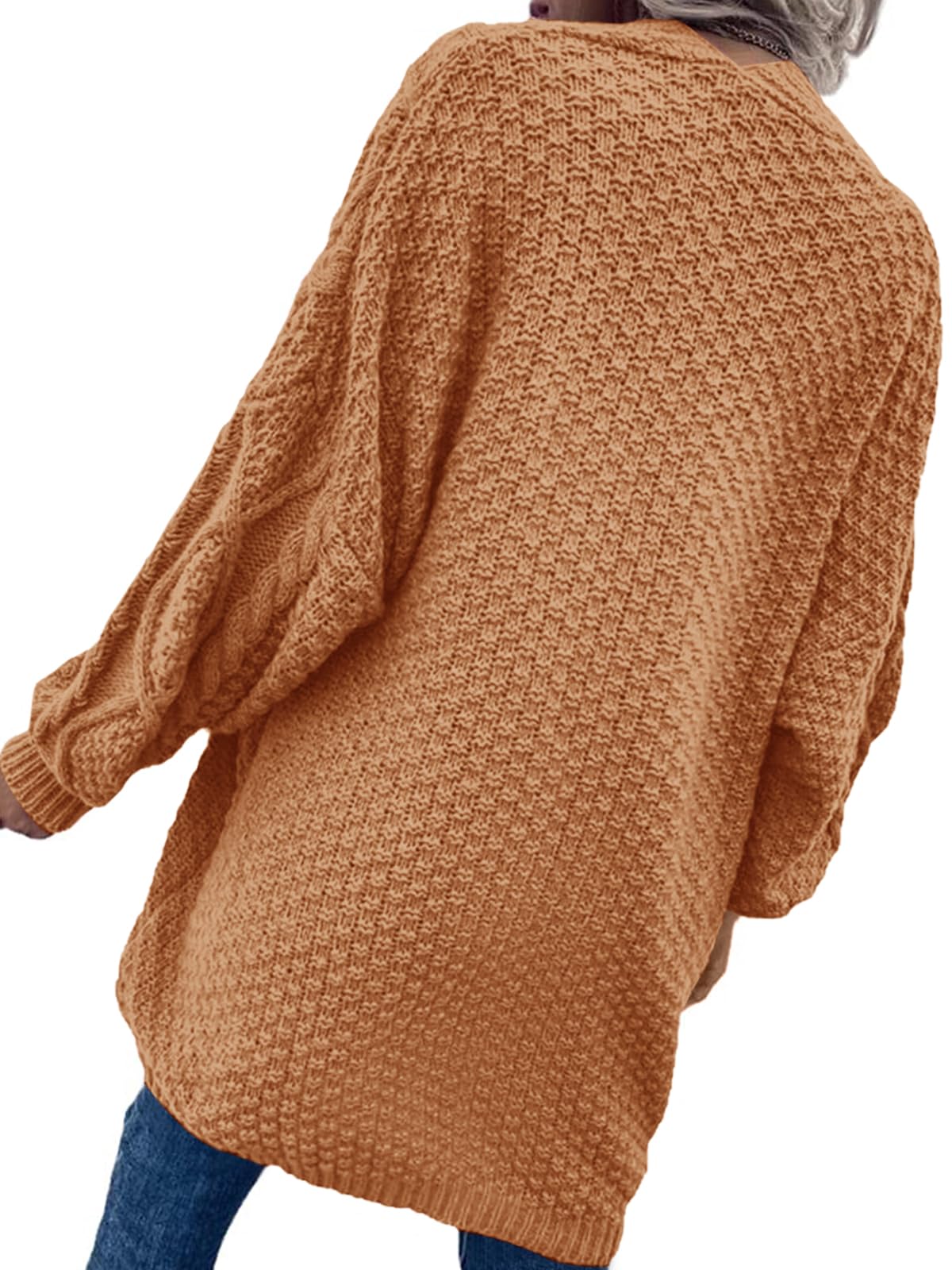 usvara Womens Chunky Cable Knit Cardigan