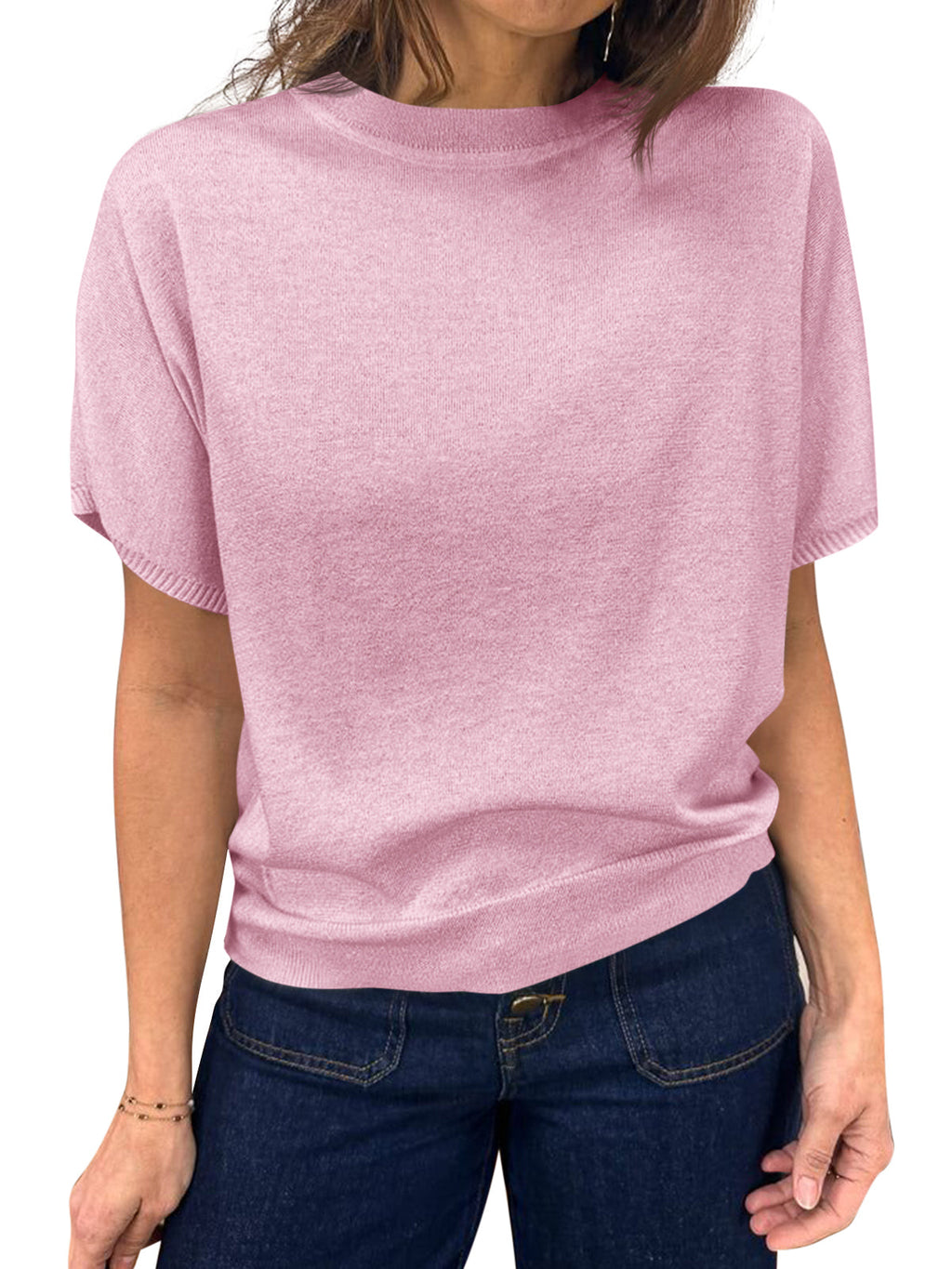 usvara Women's Crew Neck Knit Sweater