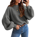 usvara Womens Crew Neck Slouchy Knit Pullover