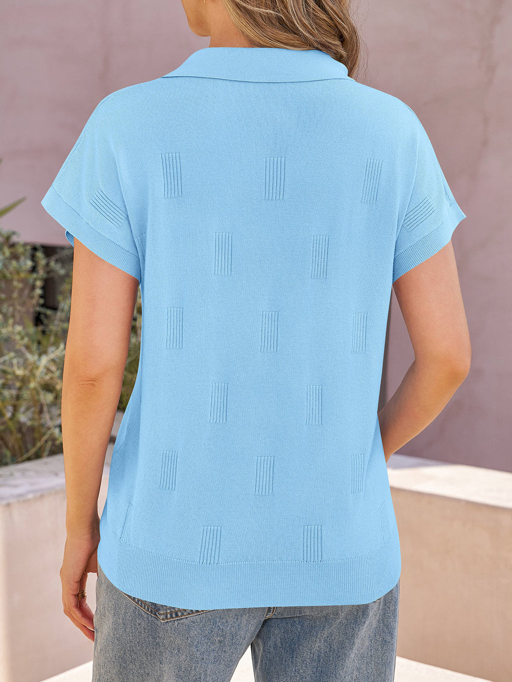 usvara Womens Cap Sleeve V Neck Shirt