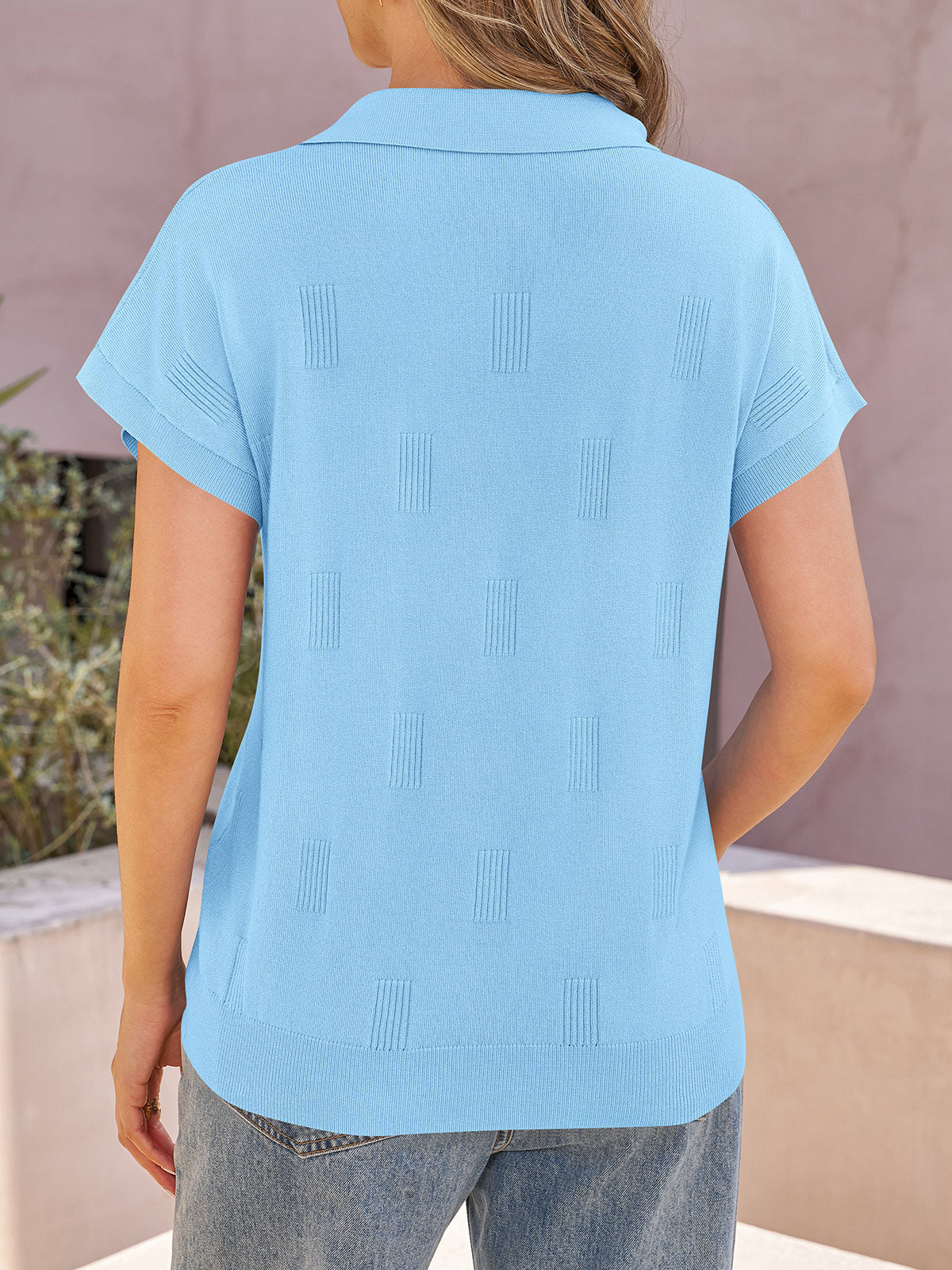 usvara Womens Cap Sleeve V Neck Shirt