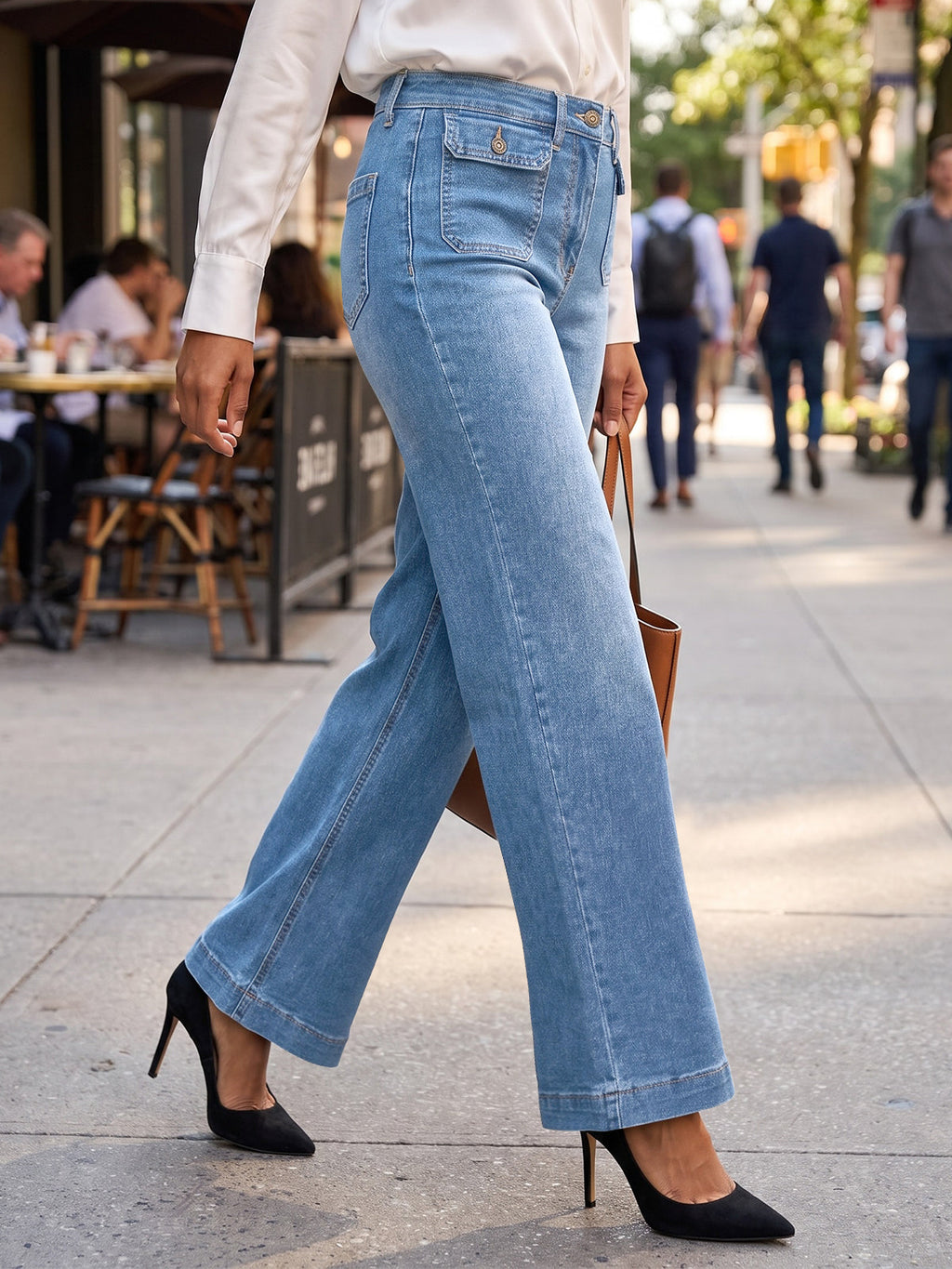 usvara Women High Waisted Denim Jeans
