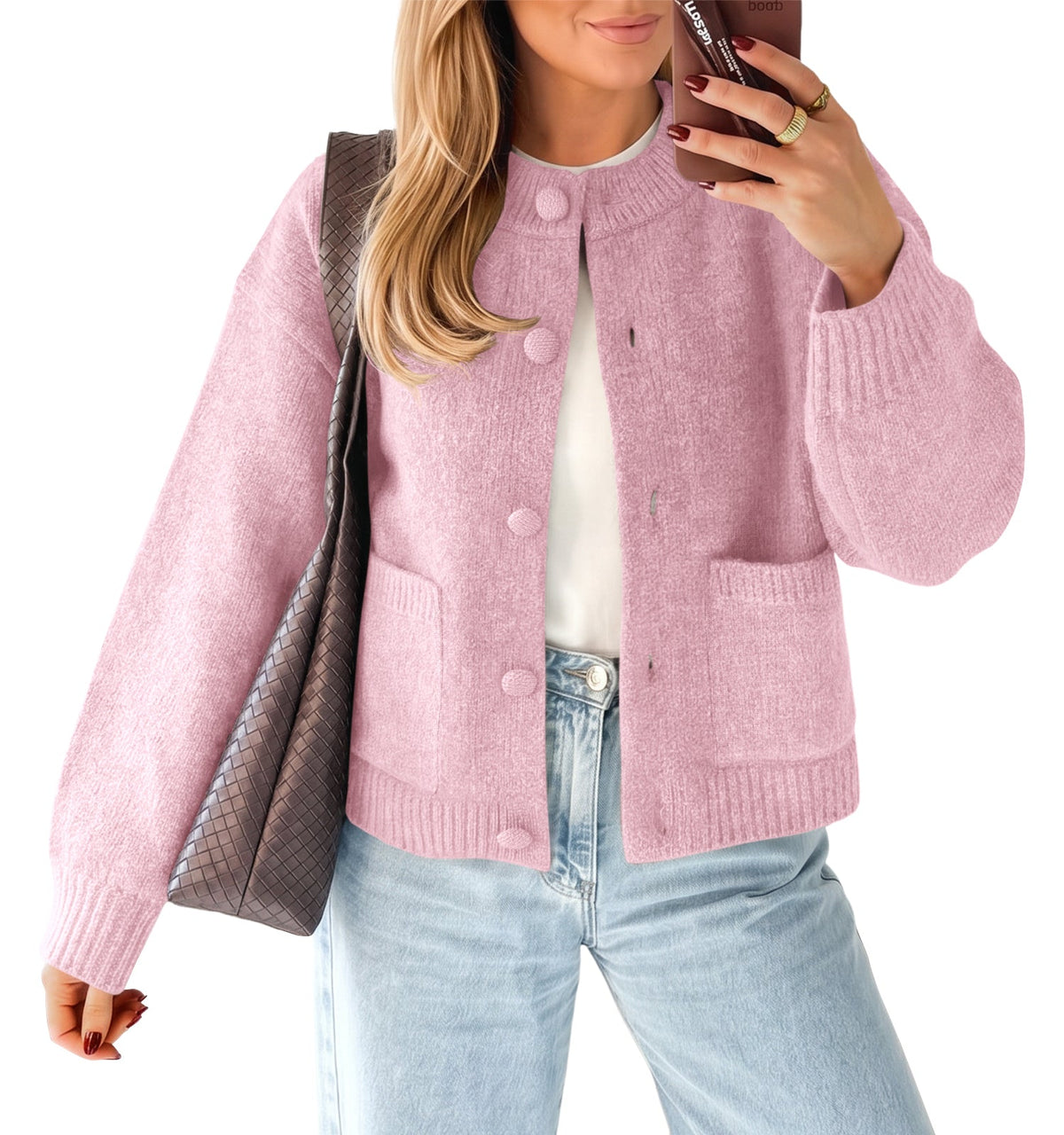 usvara Womens Casual Knit Button Up Cardigans