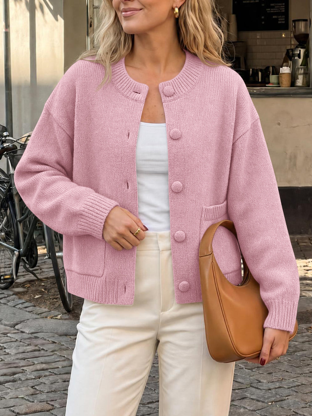 usvara Womens Casual Knit Button Up Cardigans