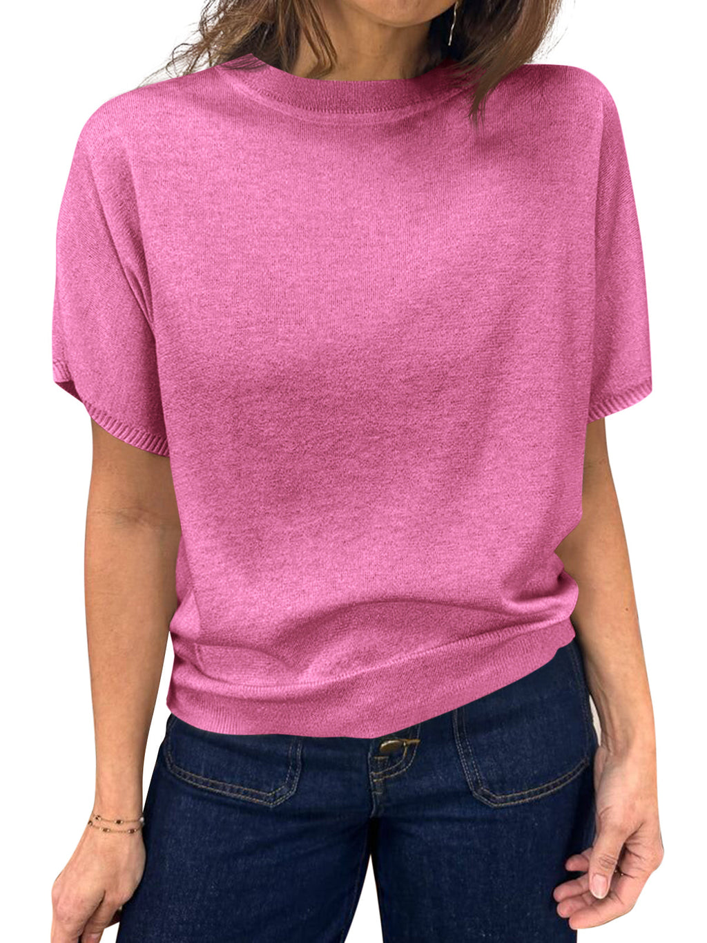 usvara Women's Crew Neck Knit Sweater