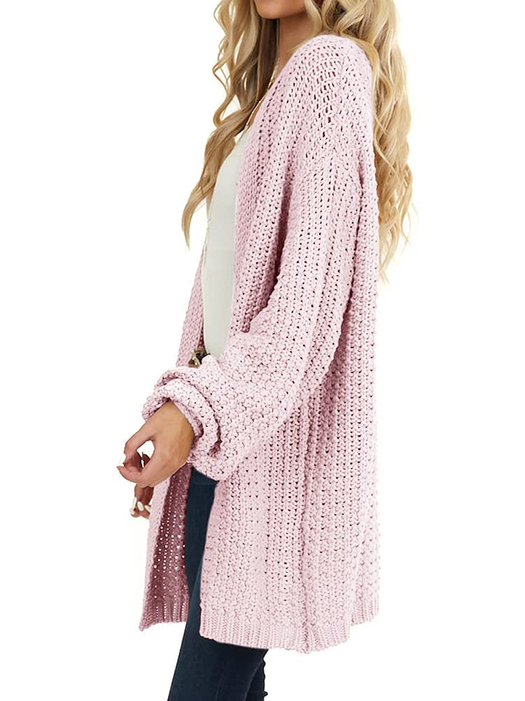 usvara Womens Oversized Open Front Knit Cardigan