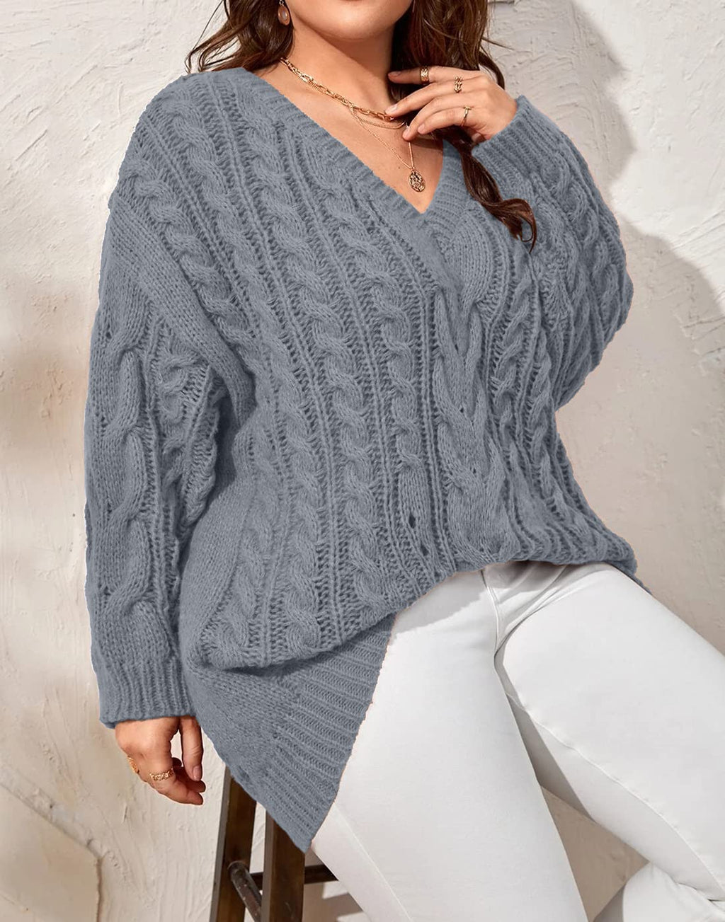 usvara Womens Plus Size Sweater