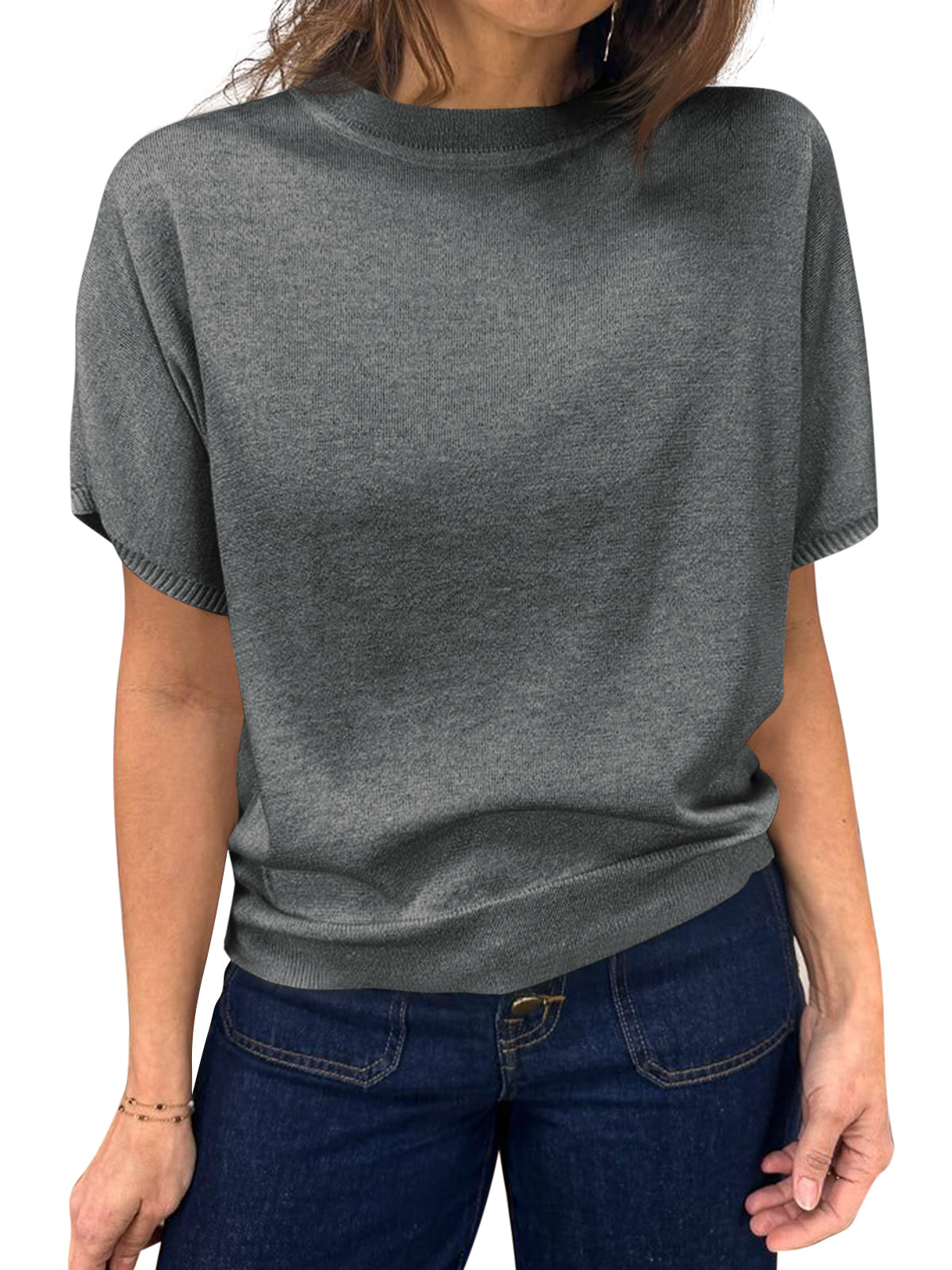 usvara Women's Crew Neck Knit Sweater