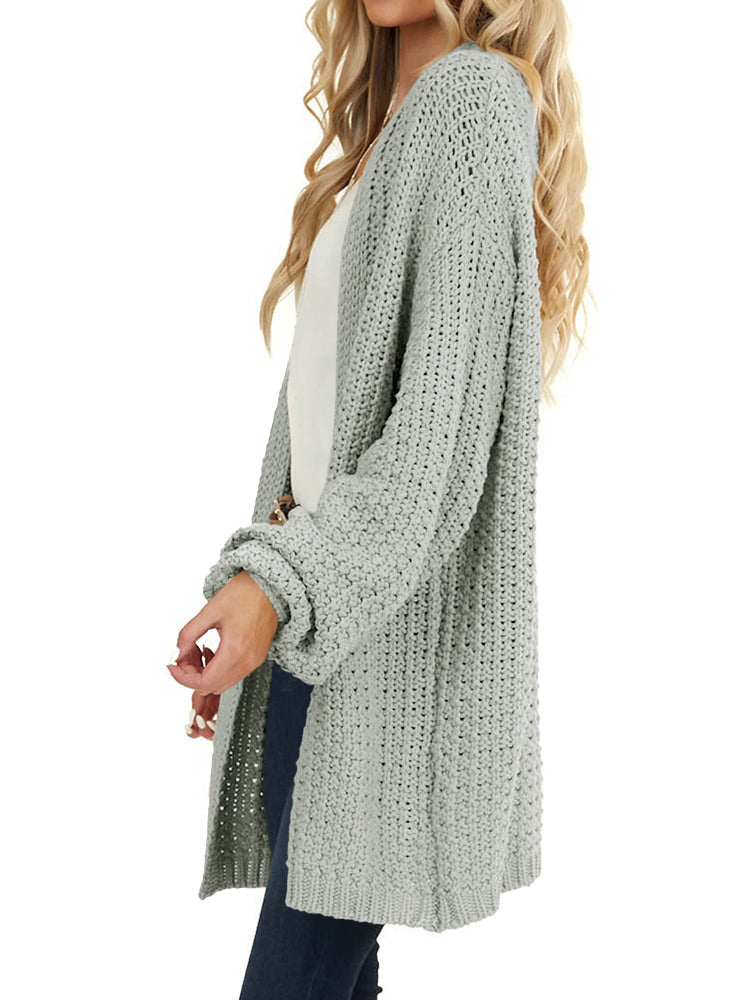 usvara Womens Oversized Open Front Knit Cardigan