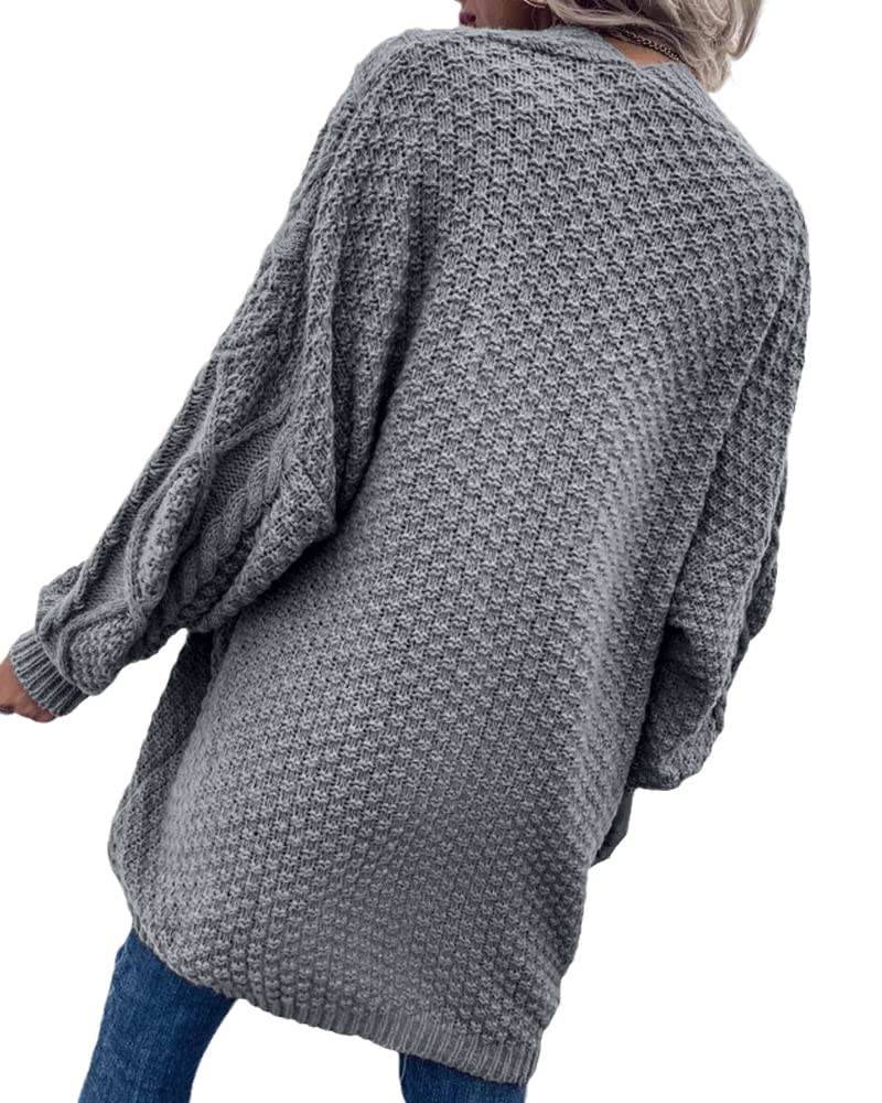 usvara Womens Chunky Cable Knit Cardigan