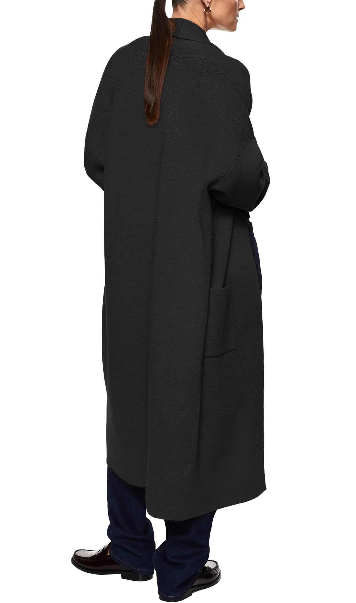 usvara Womens Oversized Open Front Cardigan